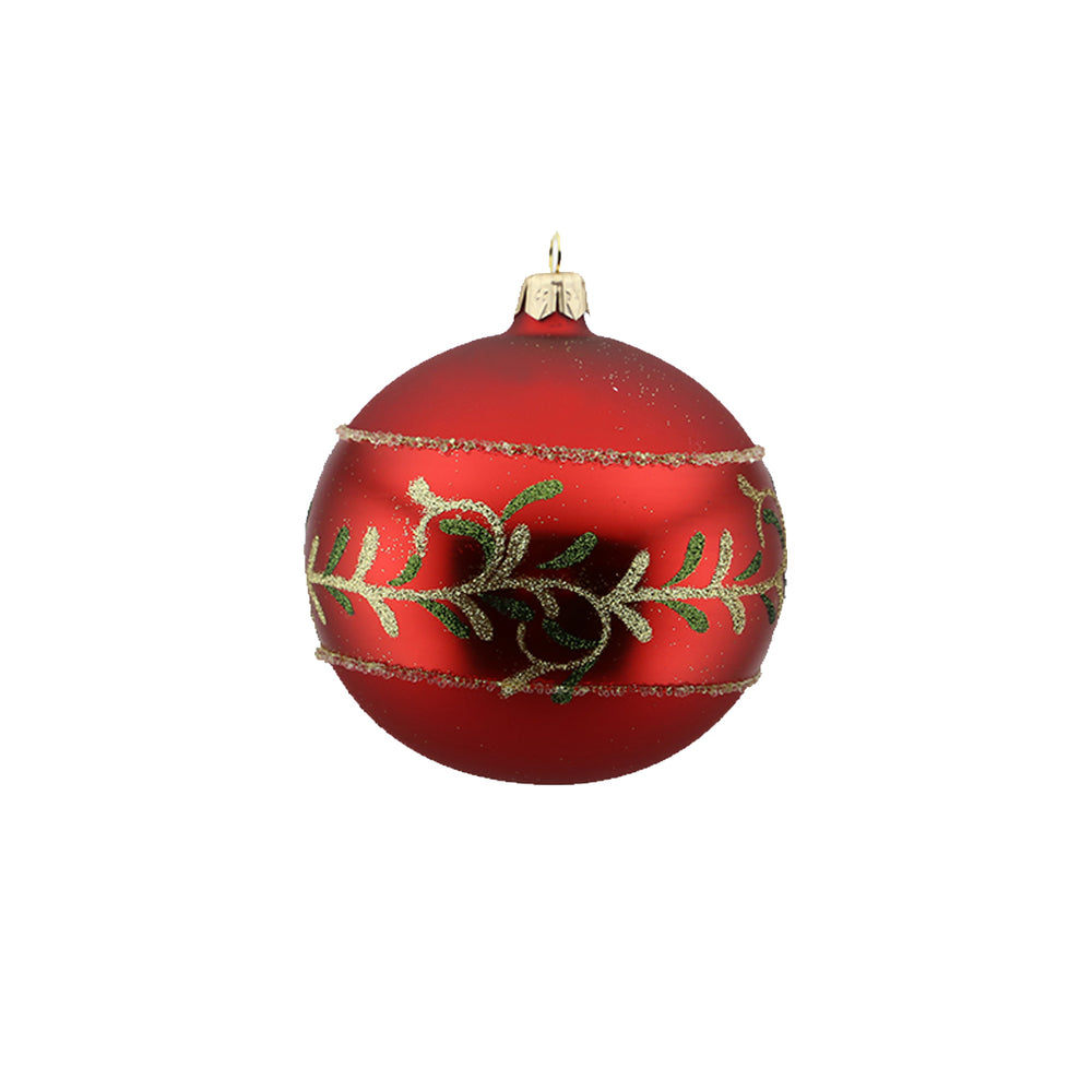 Branch Design Glass Bauble (10cm)