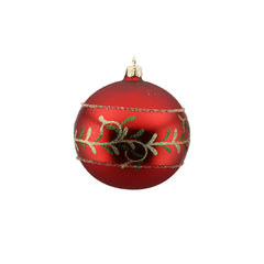 Branch Design Glass Bauble (10cm)