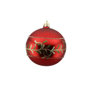 Branch Design Glass Bauble (10cm)