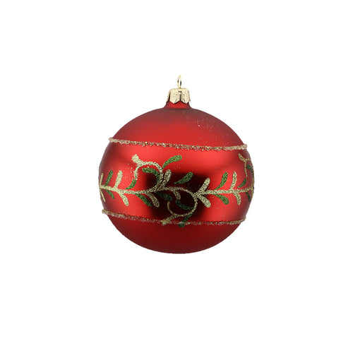 Branch Design Glass Bauble (10cm)