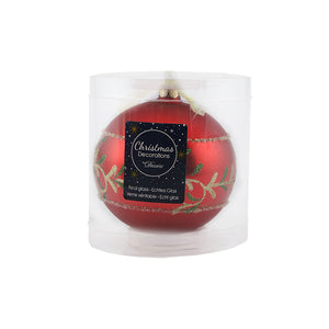 Branch Design Glass Bauble (10cm)