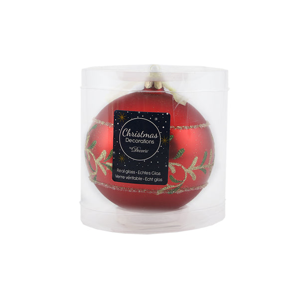 Branch Design Glass Bauble (10cm)