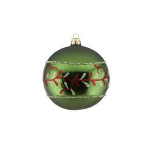 Branch Design Glass Bauble (10cm)