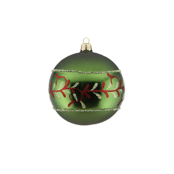 Branch Design Glass Bauble (10cm)
