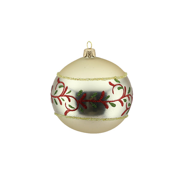 Branch Design Glass Bauble (10cm)