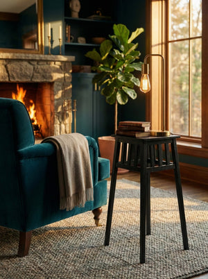 Black Dakin Plant Table (70 cm)