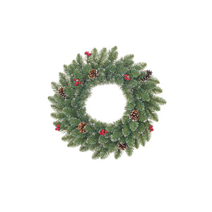 Creston wreath berry green frosted TIPS 106 - d45cm
