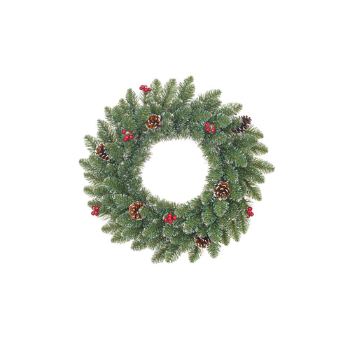 Creston wreath berry green frosted TIPS 106 - d45cm