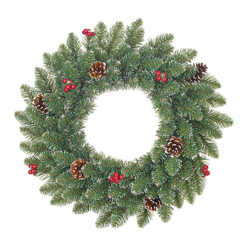 Creston wreath berry green frosted TIPS 142 - d60cm