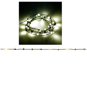 White Steady Battery Lights (168cm)