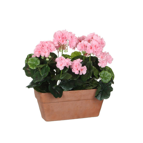 Artificial Pink Geranium Tray (40 cm)