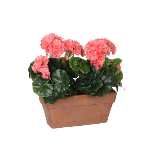 Artificial Geranium in Balcony Tray (40 cm)
