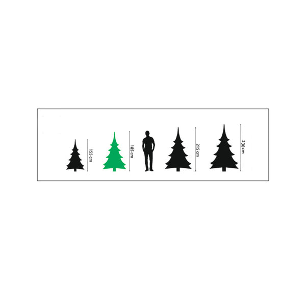 Green Zilina Christmas Tree with LEDs (185cm)