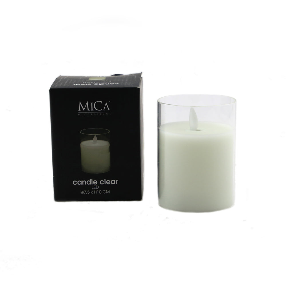 Transparent LED Battery Candle (10 cm)