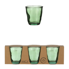 Green Juan Glass 3 Pcs (9 cm)