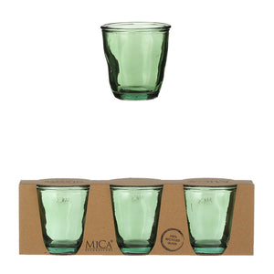 Green Juan Glass 3 Pcs (9 cm)
