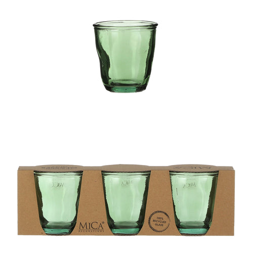Green Juan Glass 3 Pcs (9 cm)