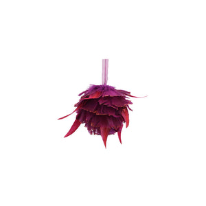 Dark Red Feather Ball (11cm)
