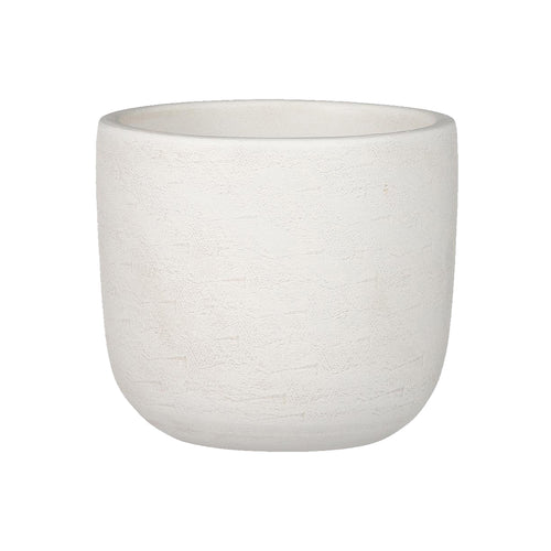 Nora Round Off White Pot (16 cm)