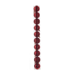 Unbreakable Dark Red Bauble Set (10 Pieces)