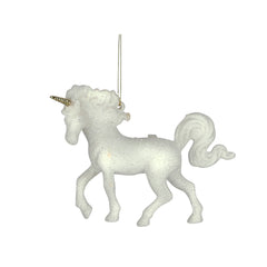 White Unicorn Ornament (14cm)