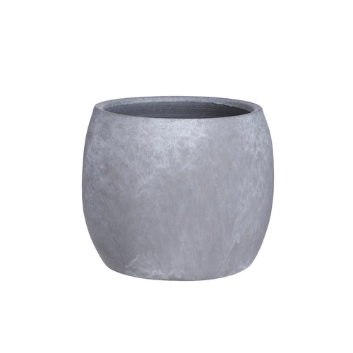Lester Round Light Grey Stone Pot (14 cm)