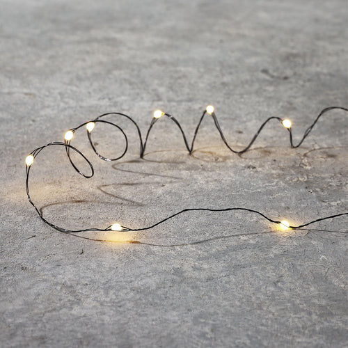 Black Warm White String Light 150 LED