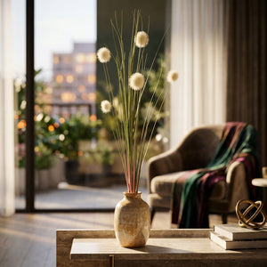 Artificial Tall White Decorative Grass (84 cm)