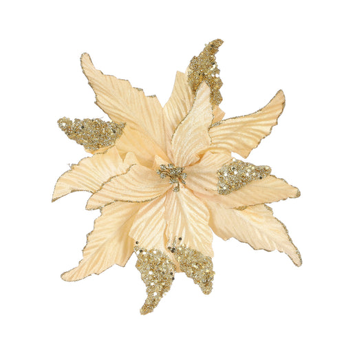 Gold Poinsettia Clip (24cm)