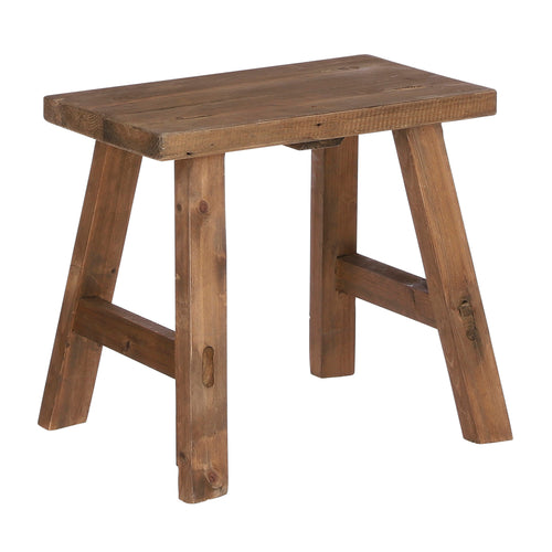 Brown Bold Wood Stool (38cm)