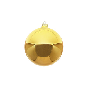 Shiny Light Gold Glass Bauble (15cm)