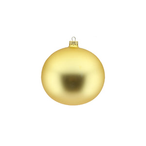 Matt Light Gold Glass Bauble (15cm)