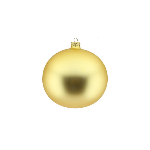 Matt Light Gold Glass Bauble (15cm)