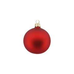 Matt Red Glass Bauble (7cm)