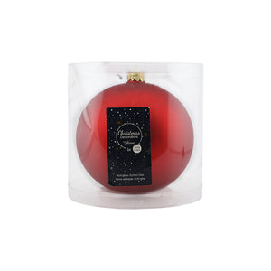 Matt Red Glass Bauble (15cm)