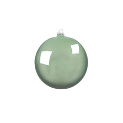 Plain Eucalyptus Glass Bauble (15cm)