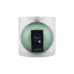 Matt Eucalyptus Glass Bauble (15cm)