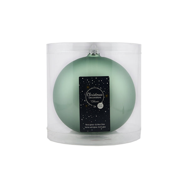 Matt Eucalyptus Glass Bauble (15cm)