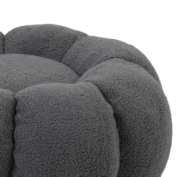 Nester Grey Boucle Fabric Stool (60 cm)