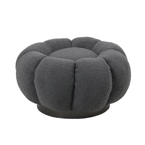 Nester Grey Boucle Fabric Stool (60 cm)