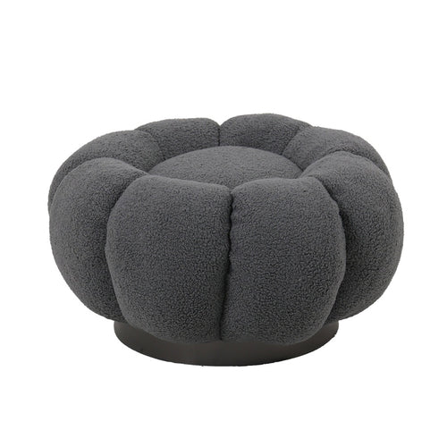 Nester Grey Boucle Fabric Stool (60 cm)