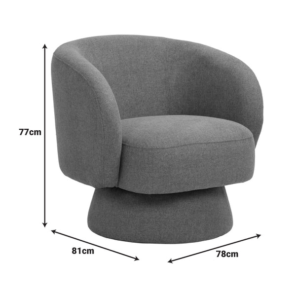 Terracotta Kreslo Swivel Armchair (81 cm)