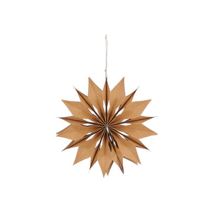 Light Brown Hanging Snowflake (30cm)