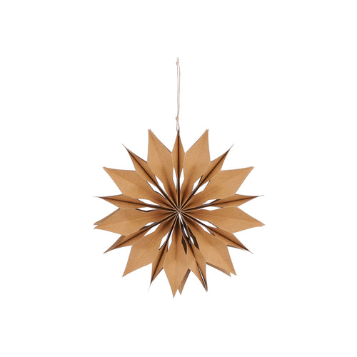 Light Brown Hanging Snowflake (30cm)
