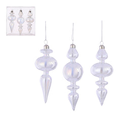 Iridescent Glass Drop 3pcs (17cm)
