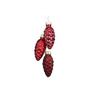 Red Pine Cone Ornament (6cm)