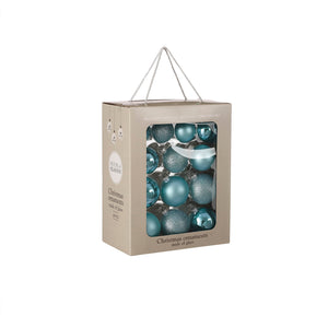 Bauble glass l. blue 26 pieces