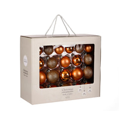 Bauble glass orange 42 pcs
