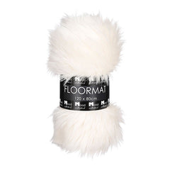 Off White Faux Fur Rug (120 cm)