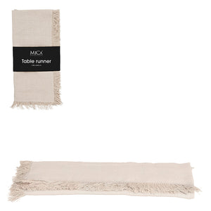 Villia tablerunner beige - l180xw45cm